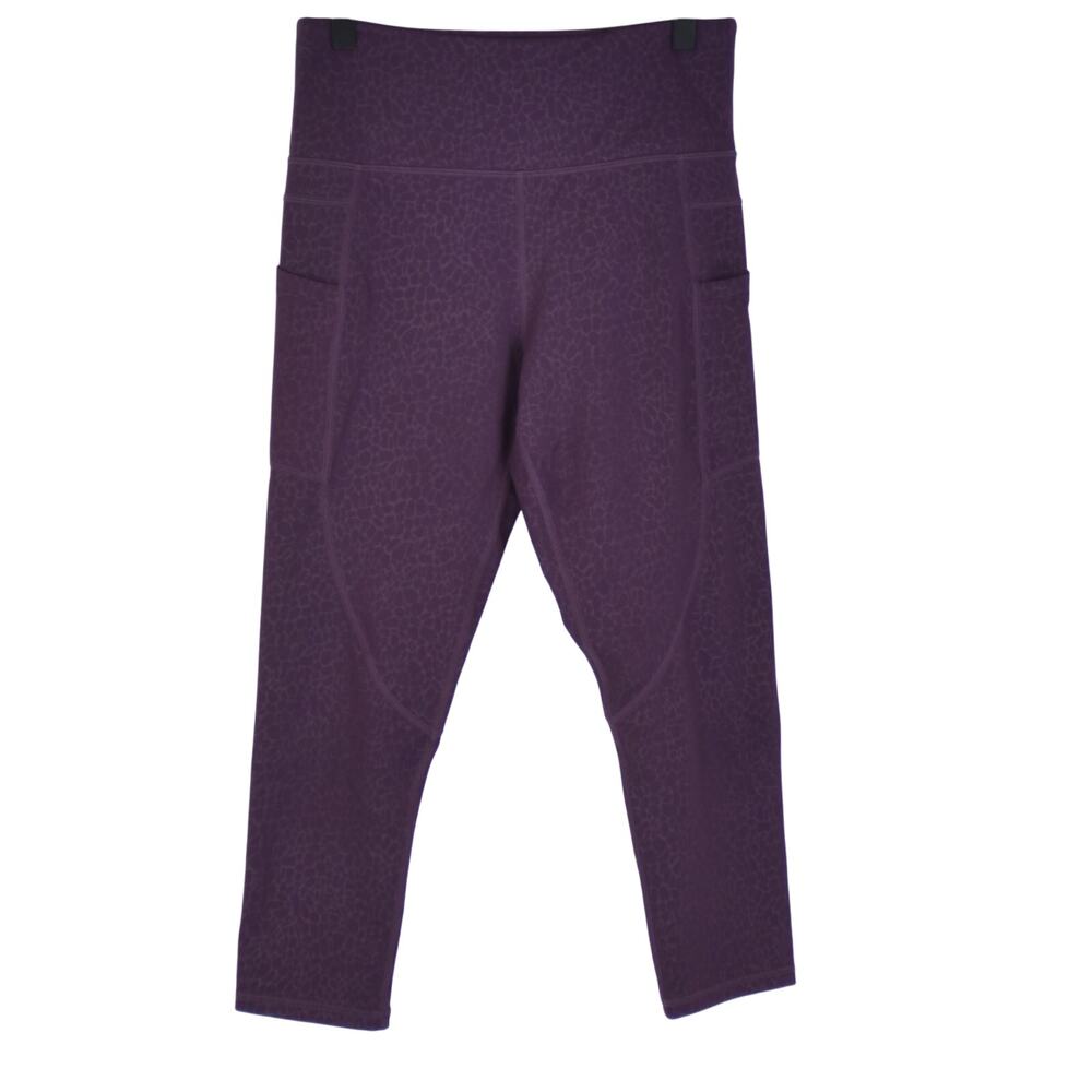 Zyia Leopard Print Side Pocket Capri, size small